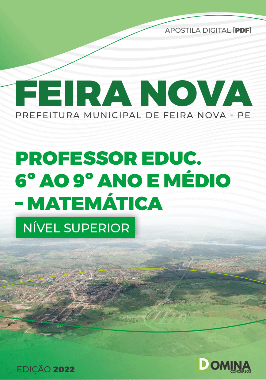 Apostila Pref Feira Nova PE 2022 Professor Ens Fund Matemática