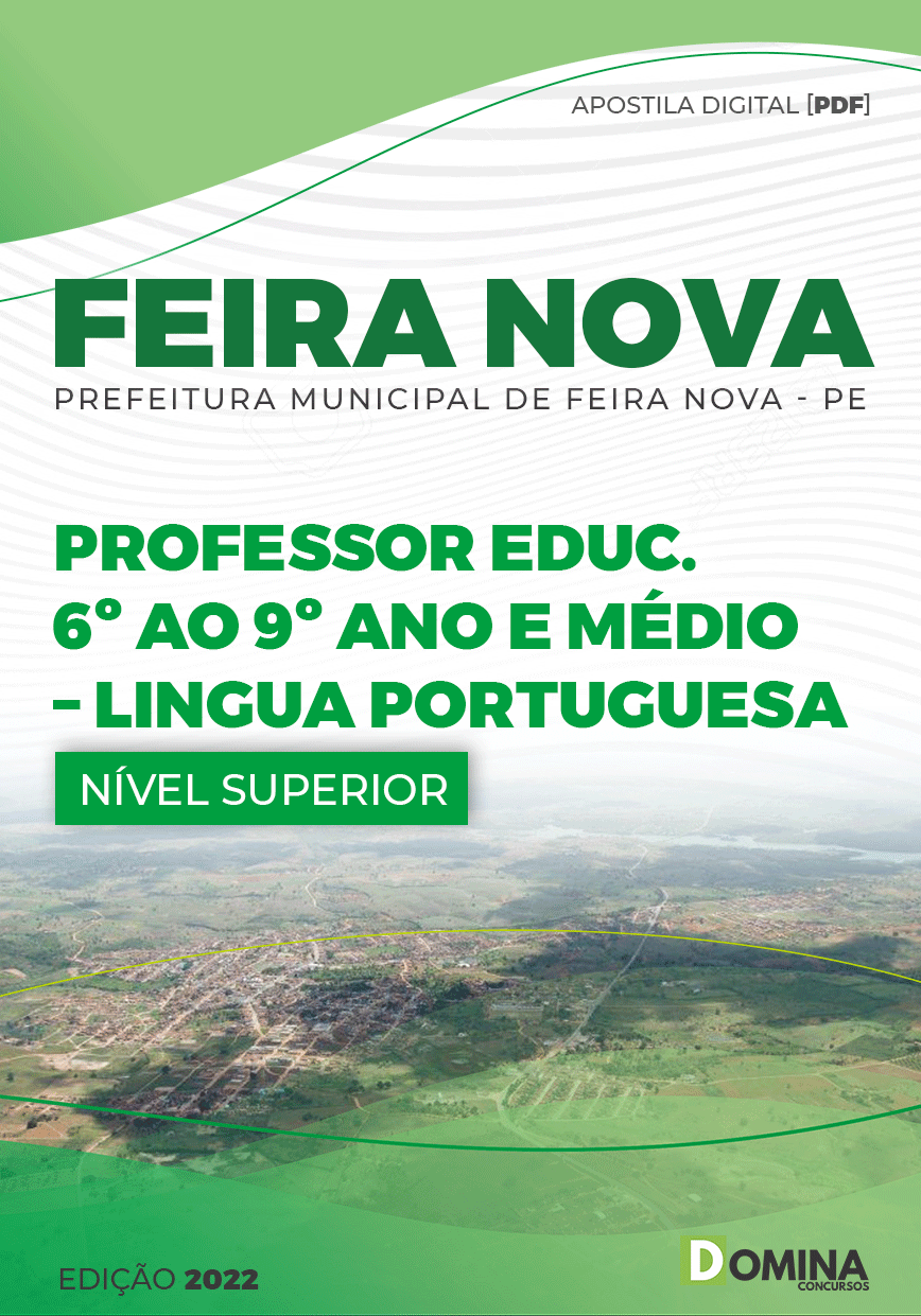 Apostila Pref Feira Nova PE 2022 Professor Ens Fund Língua Portuguesa