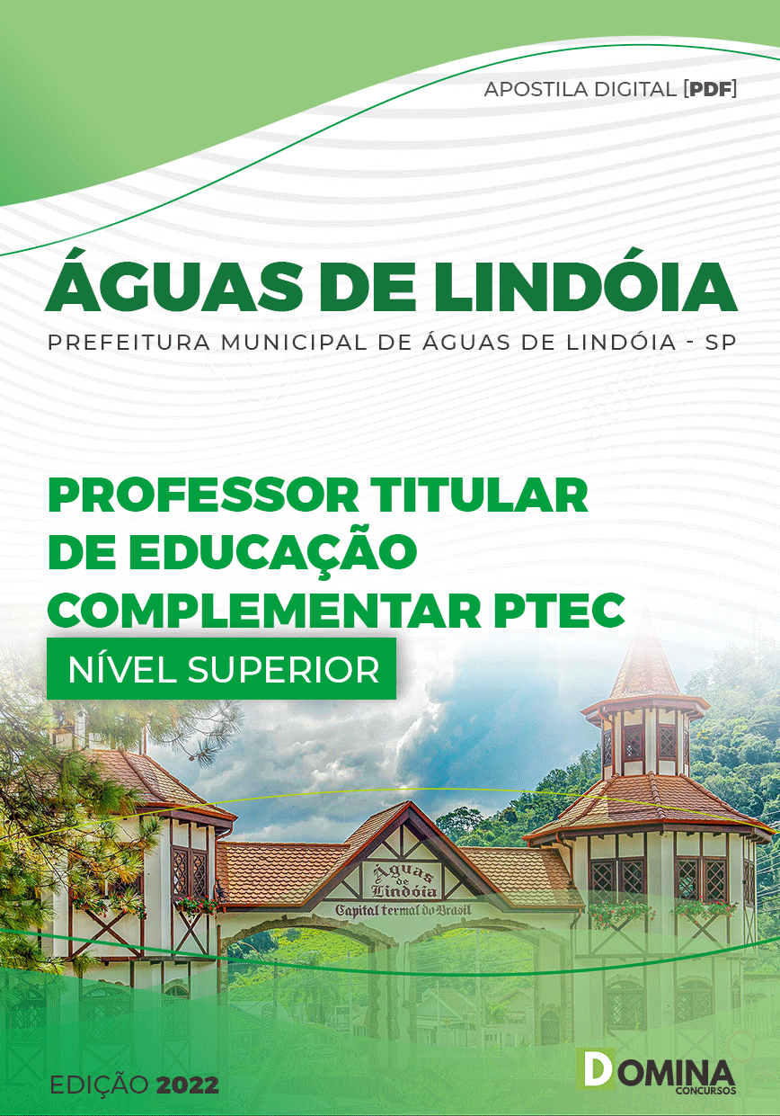 Apostila Pref Águas Lindóia SP 2023 Prof Titular Educação Complementar