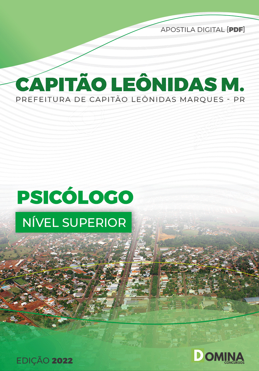 Apostila Pref Capitão Leônidas Marques PR 2022 Psicólogo