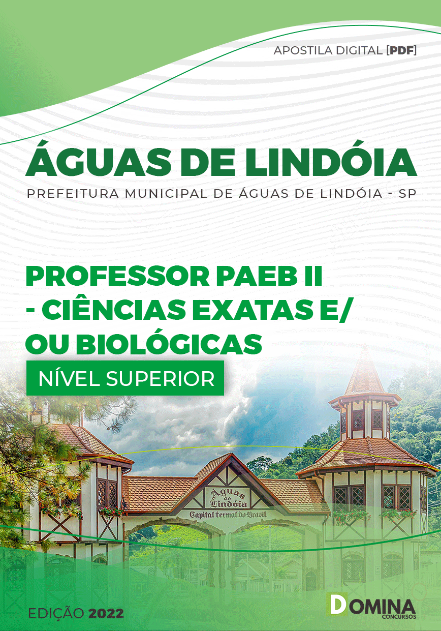 Apostila Pref Águas Lindóia SP 2023 Prof Educ Básica II Ciências Exatas