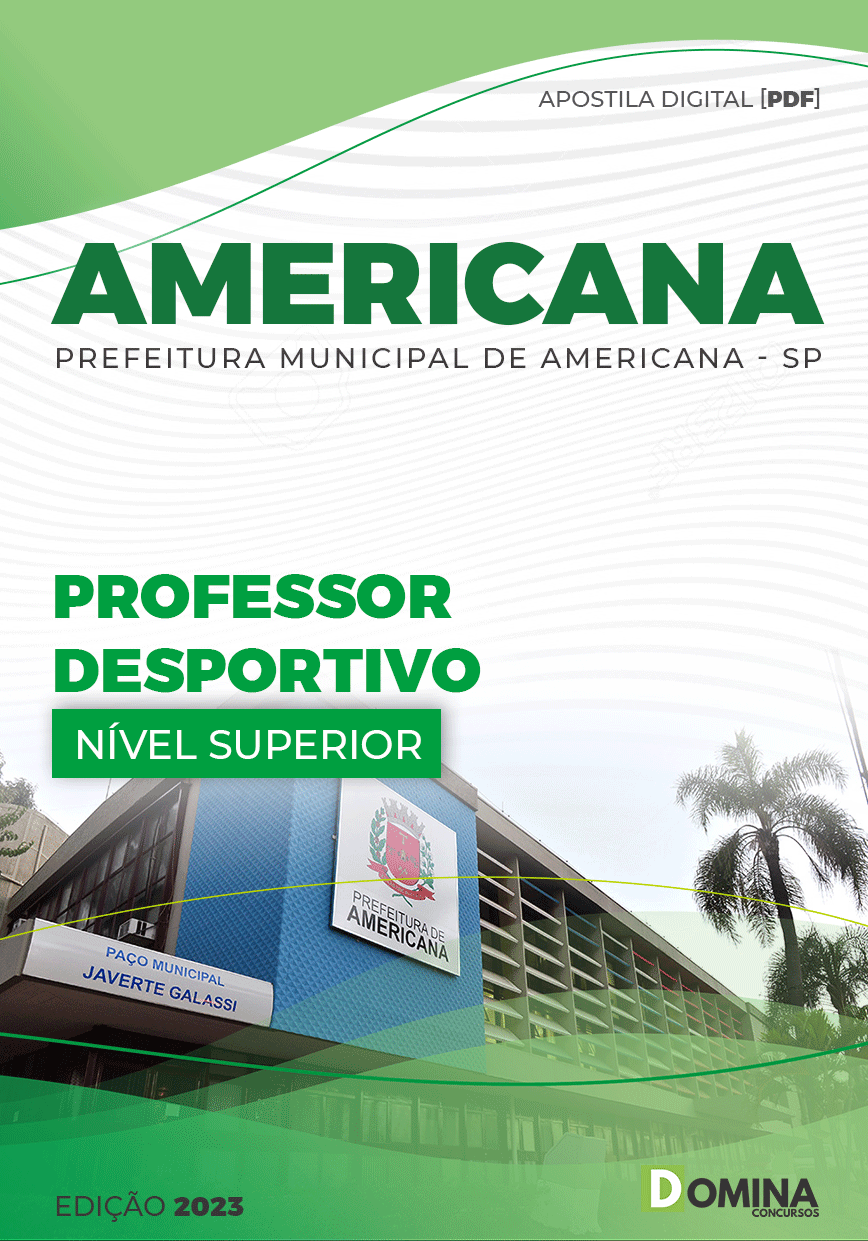 Apostila Pref Americana SP 2023 Professor Desportivo