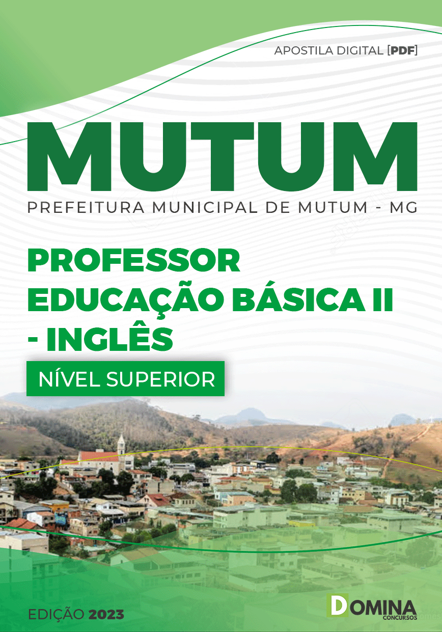 Apostila Pref Mutum MG 2023 Professor Educação Básica II Inglês