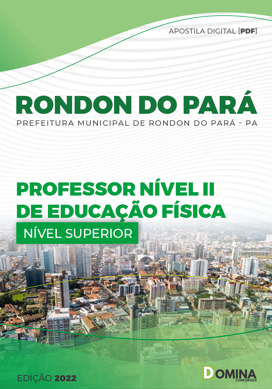 Apostila Pref Rondon Pará PA 2022 Prof Nível II Educação Física
