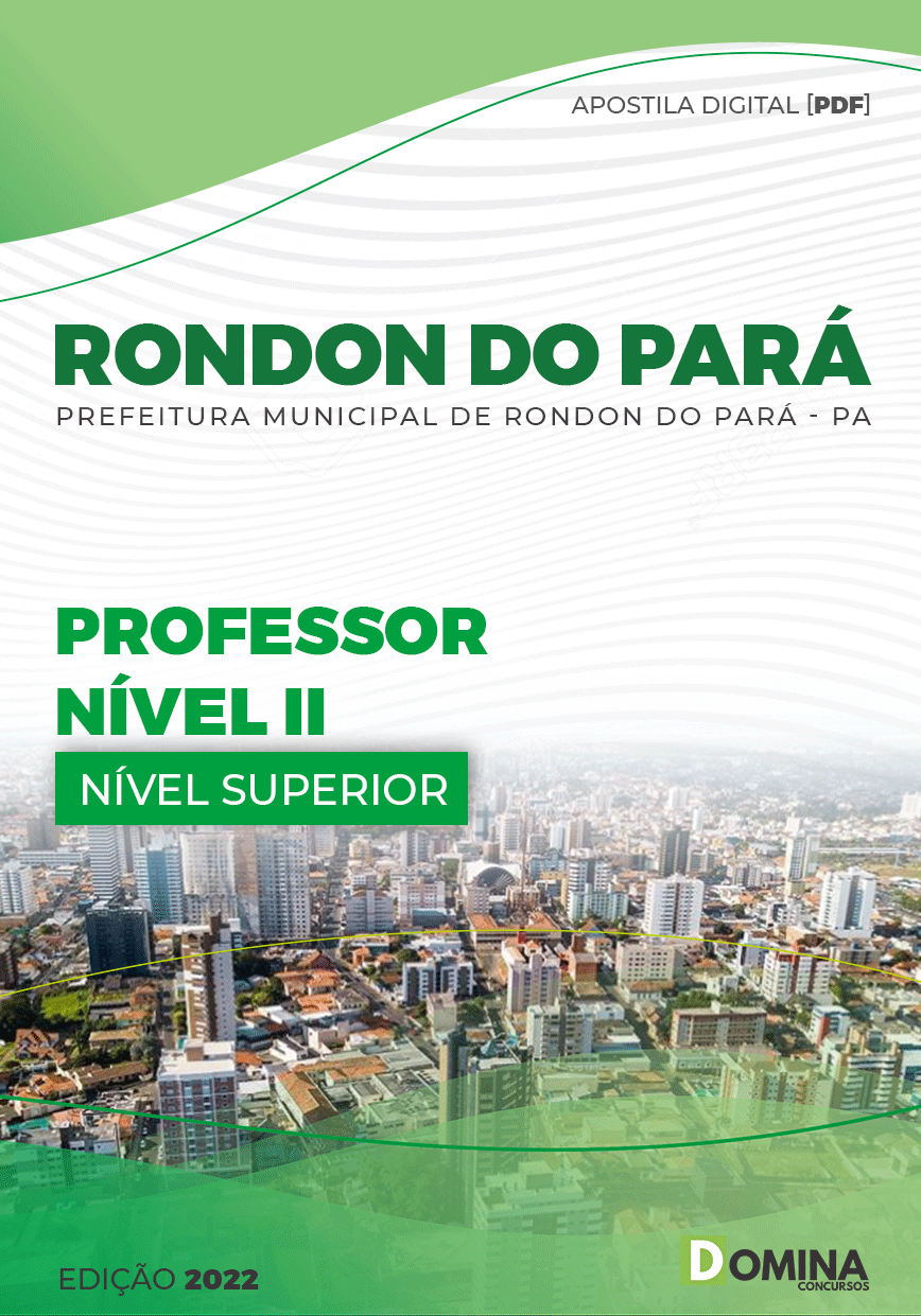 Apostila Pref Rondon Pará PA 2022 Professor Nível II