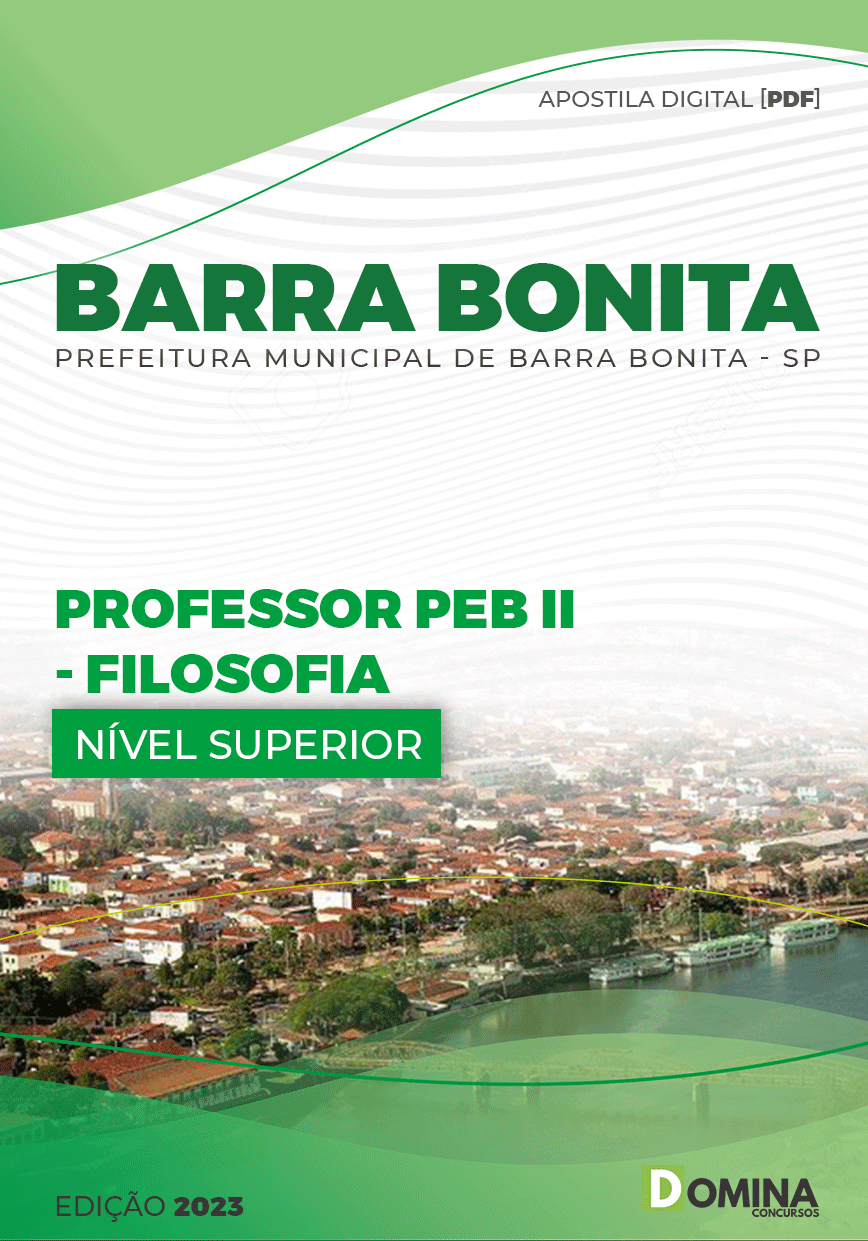 Apostila Pref Barra Bonita SP 2023 Professor PEB II Filosofia