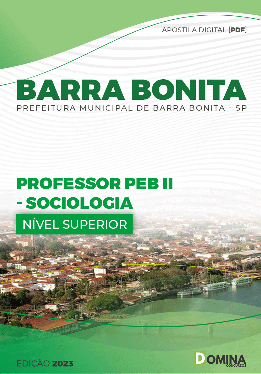 Apostila Pref Barra Bonita SP 2023 Professor PEB II Sociologia