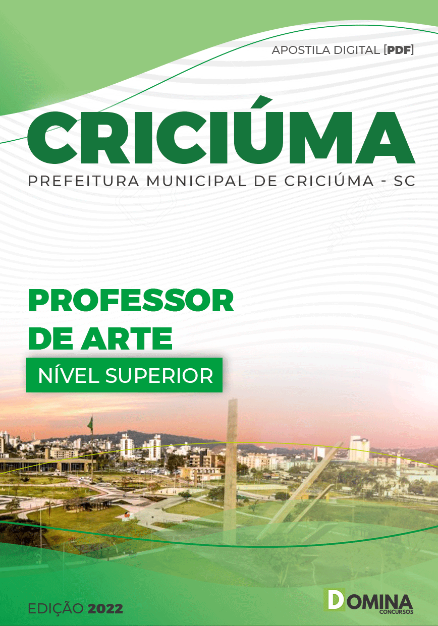 Apostila Digital Pref Criciúma SC 2022 Professor Artes