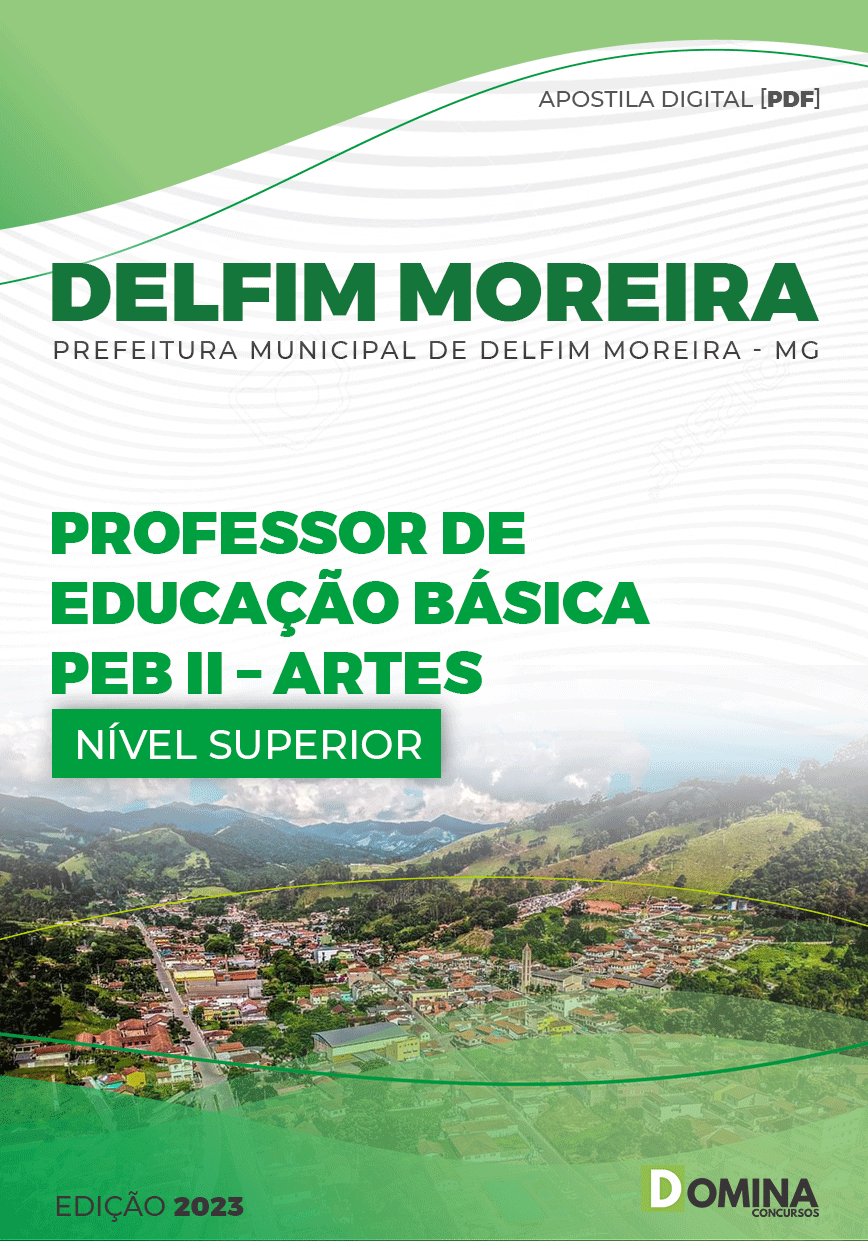Apostila Pref Delfim Moreira MG 2023 Professor Ed Básica PEB II Artes