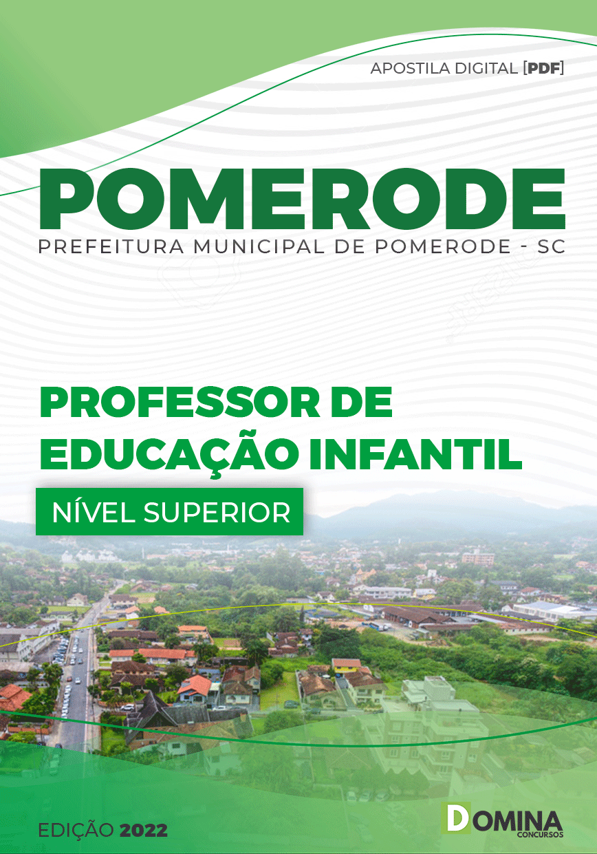 Apostila Pref Pomerode SC 2022 Professor Educação Infantil