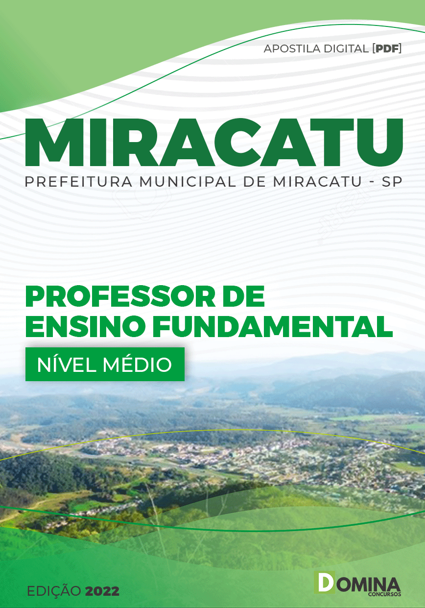 Apostila Pref Miracatu SP 2022 Professor Ensino Fundamental