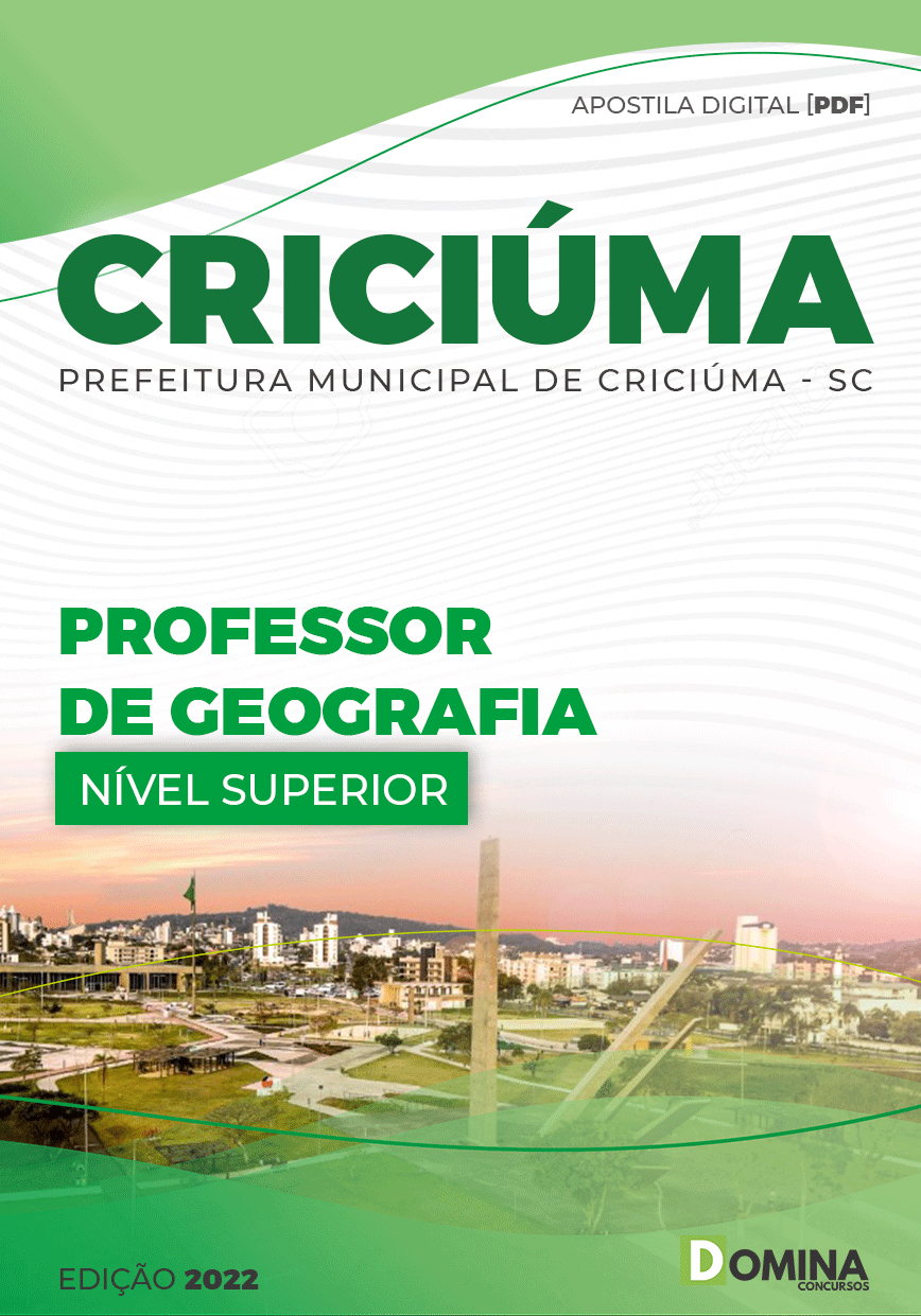 Apostila Pref Criciúma SC 2022 Professor Geografia
