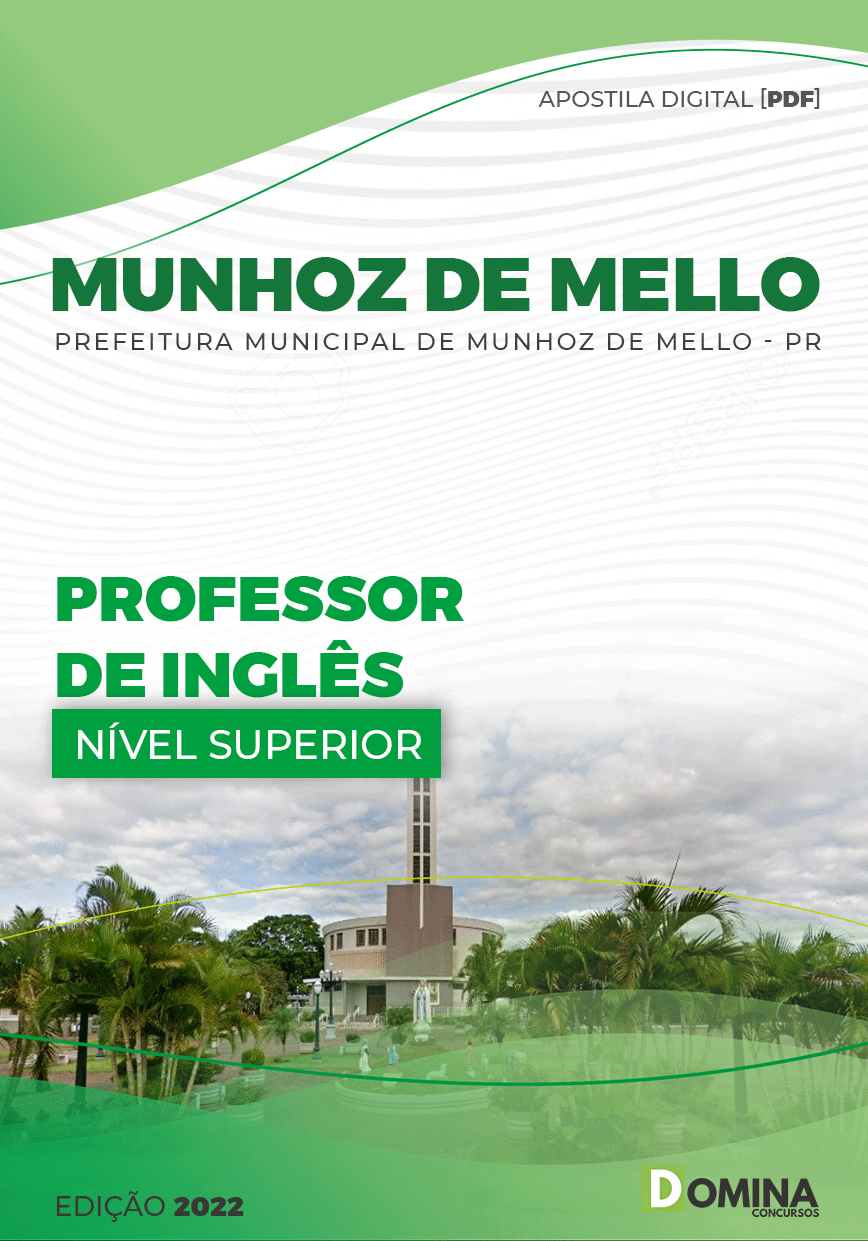 Apostila Pref Munhoz Mello PR 2022 Professor Inglês