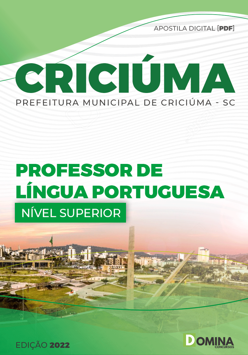 Apostila Pref Criciúma SC 2022 Professor Língua Portuguesa