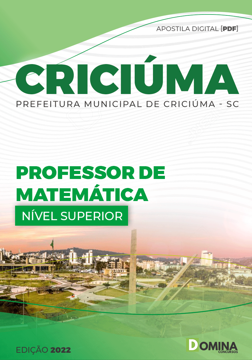 Apostila Pref Criciúma SC 2022 Professor Matemática
