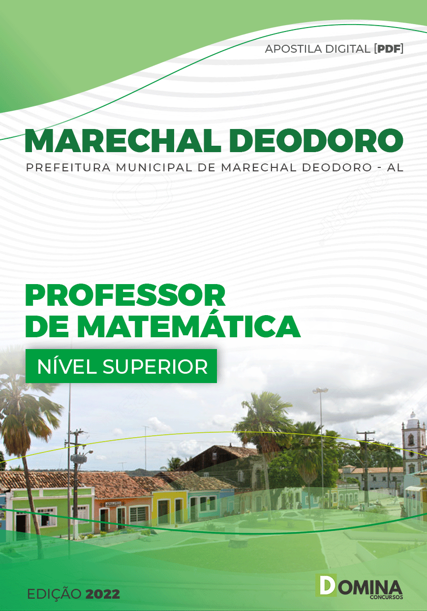 Apostila Pref Marechal Deodoro AL 2023 Professor Matemática