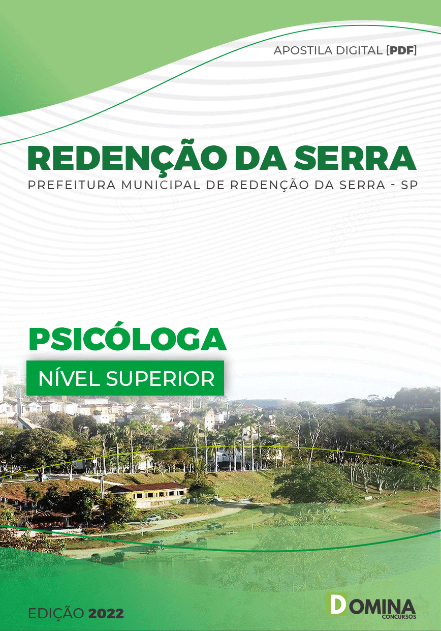 Apostila Digital Pref Redenção Serra SP 2022 Psicóloga