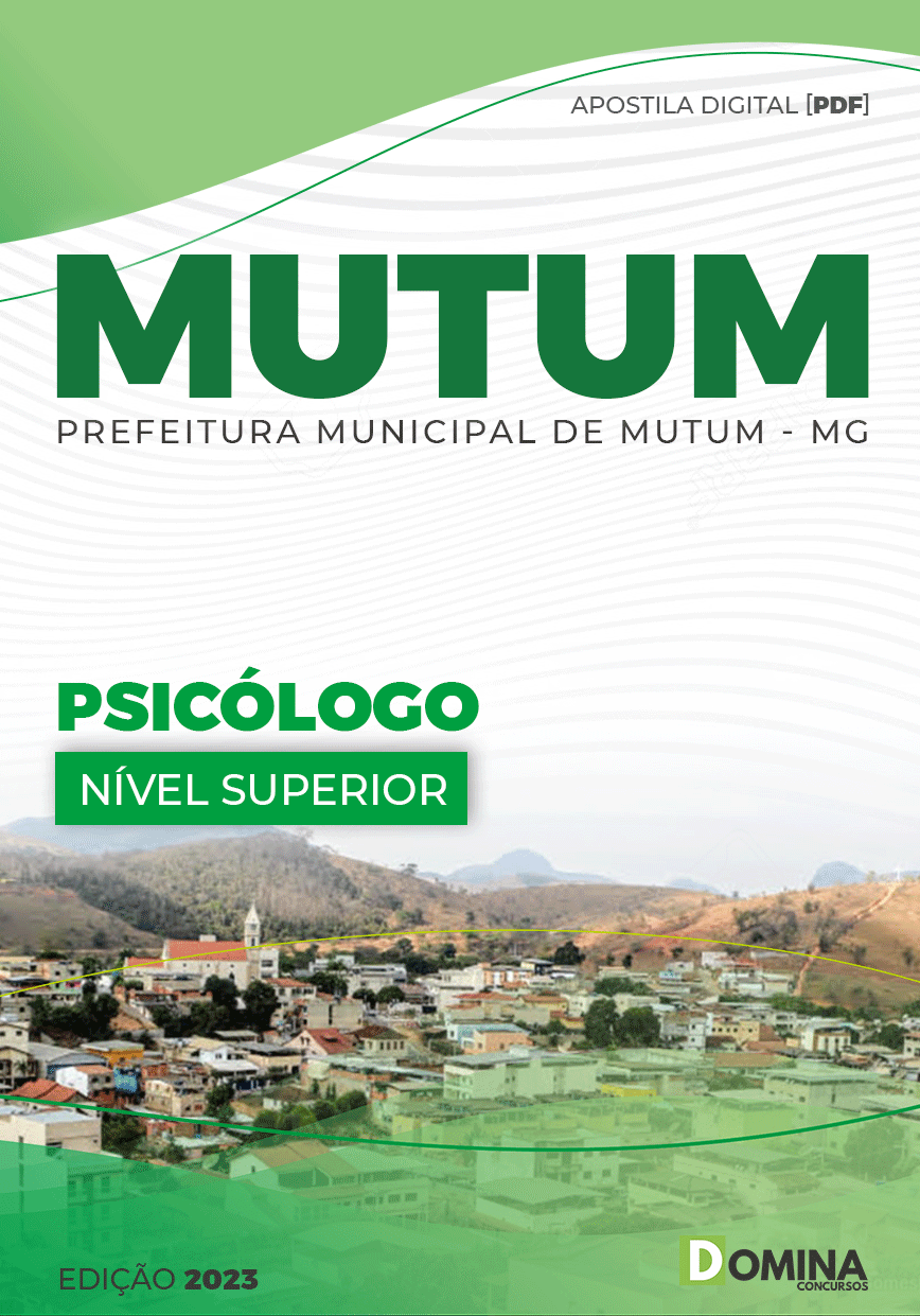 Apostila Concurso Pref Mutum MG 2023 Psicólogo