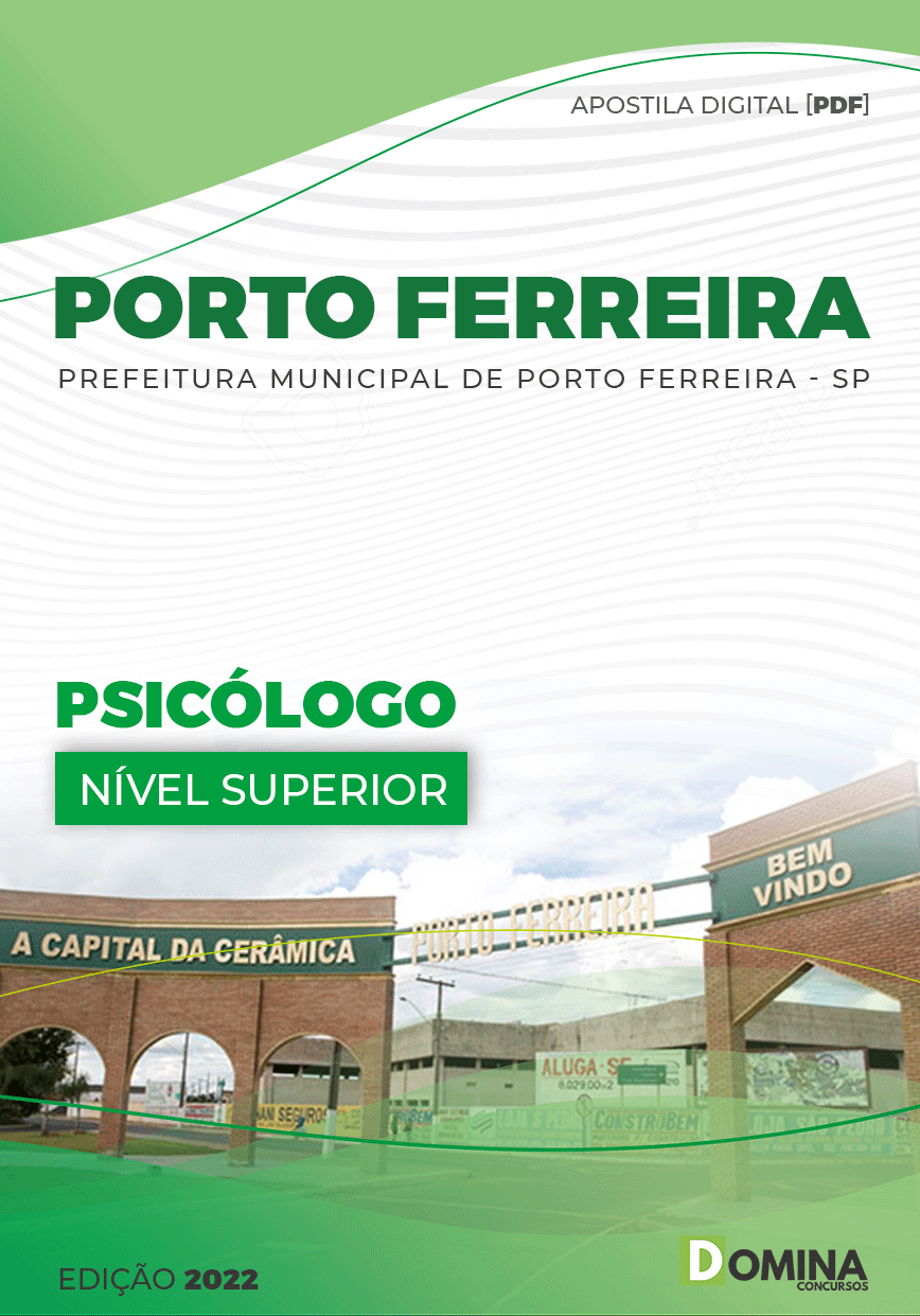 Apostila Digital Pref Porto Ferreira SP 2022 Psicólogo