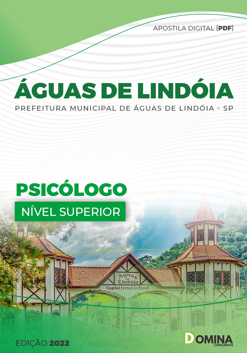 Apostila Digital Pref Águas Lindóia SP 2023 Psicólogo