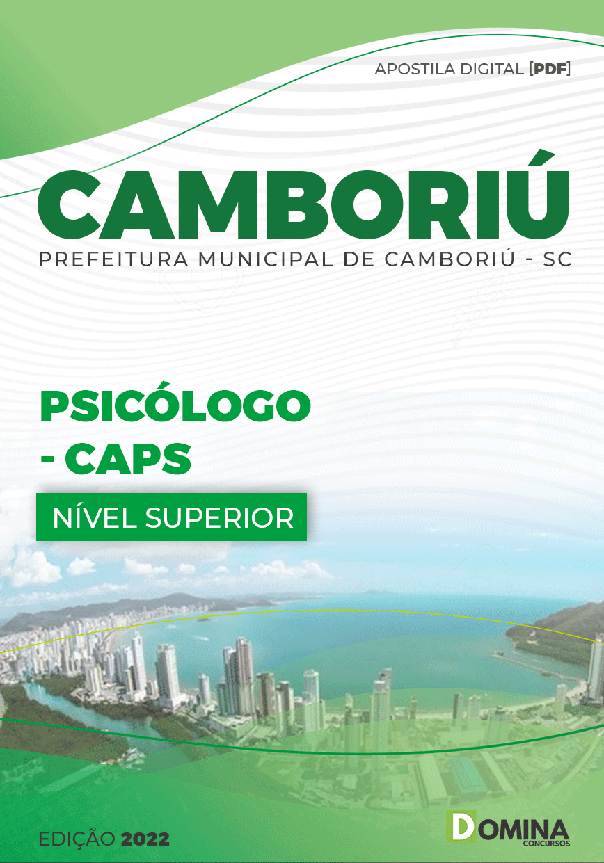 Apostila Digital Pref Camboriú SC 2022 Psicólogo CAPS