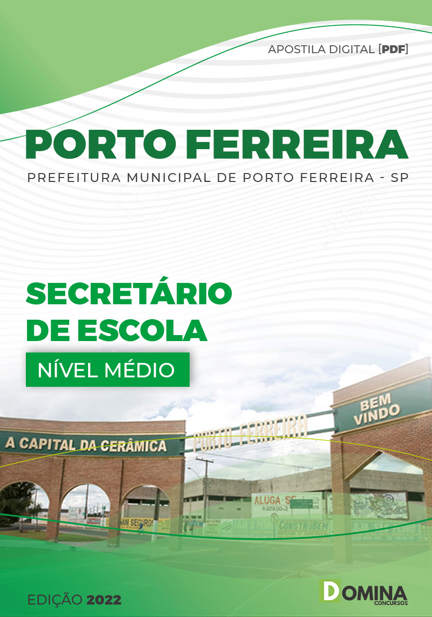 Apostila Pref Porto Ferreira SP 2022 Secretário Escola
