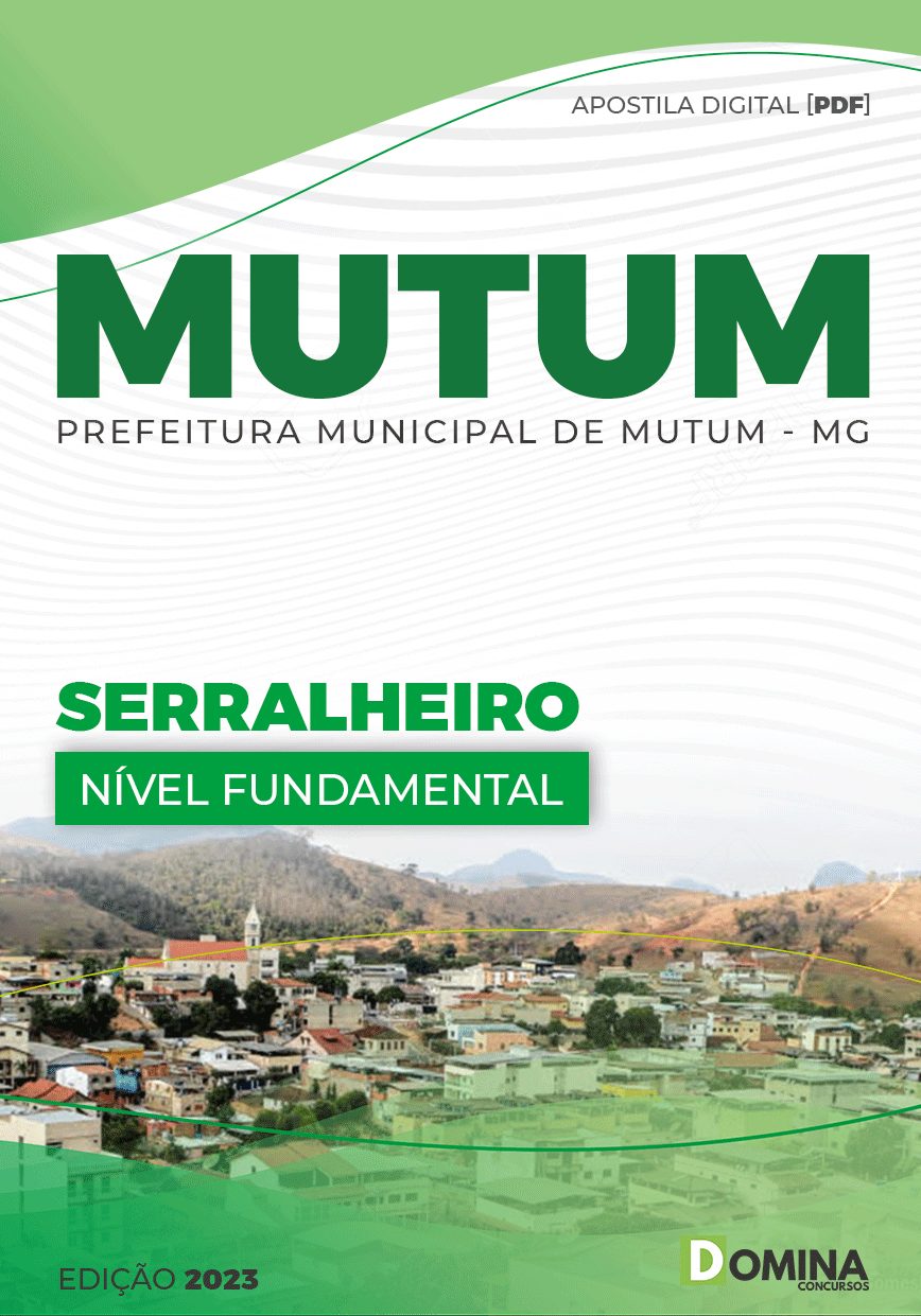 Apostila Digital Concurso Pref Mutum MG 2023 Serralheiro