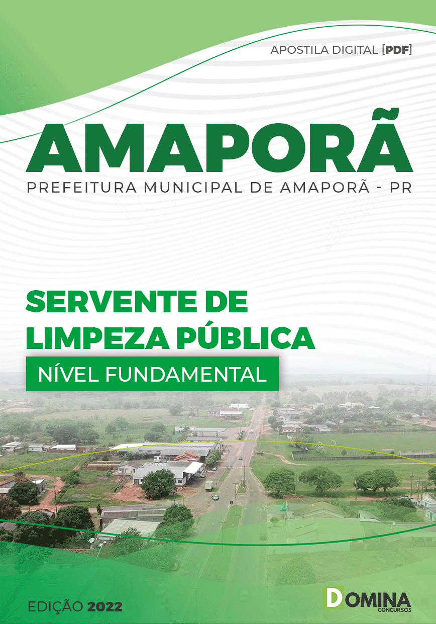 Apostila Pref Amaporã PR 2022 Servente Limpeza Pública