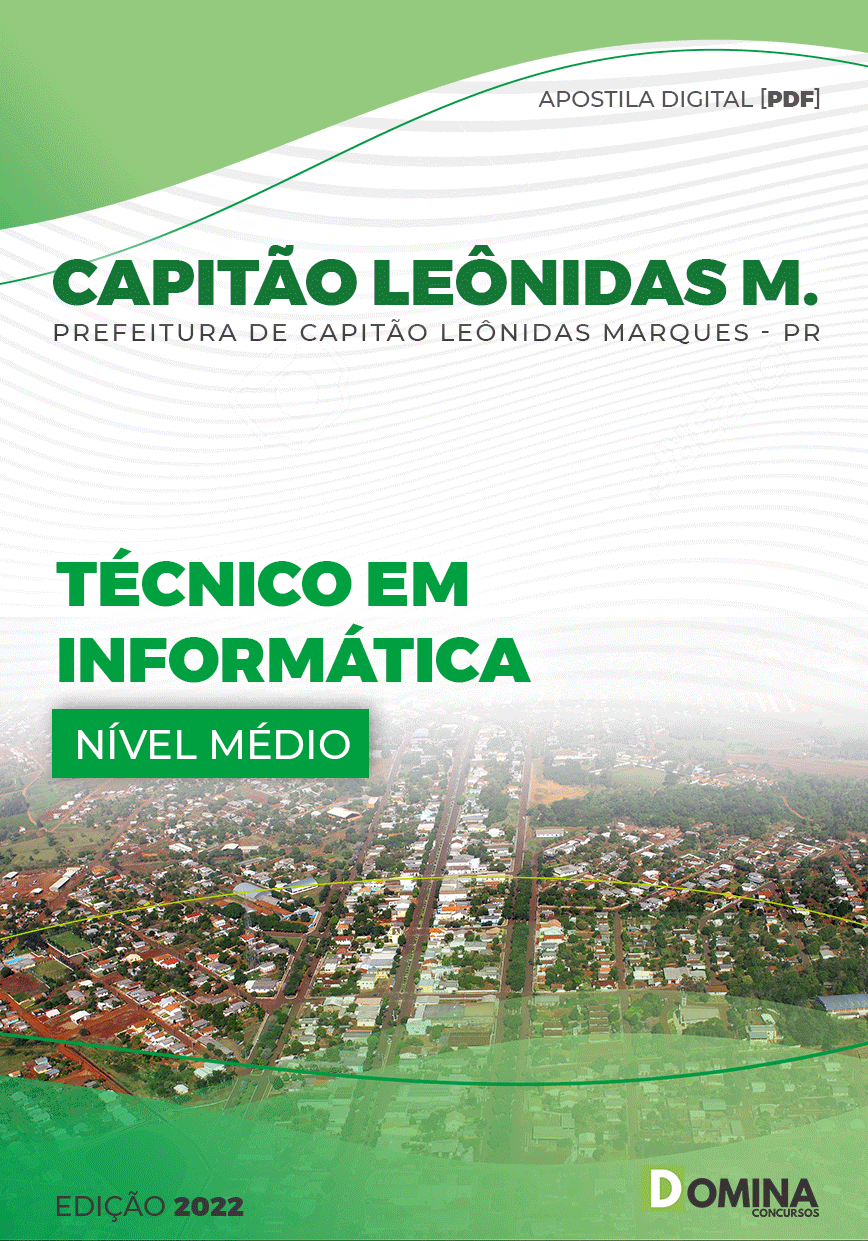 Apostila Pref Capitão Leônidas Marques PR 2022 Técnico Informática