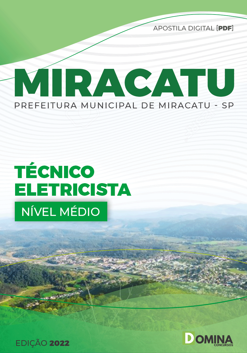 Apostila Digital Pref Miracatu SP 2022 Técnico Eletricista