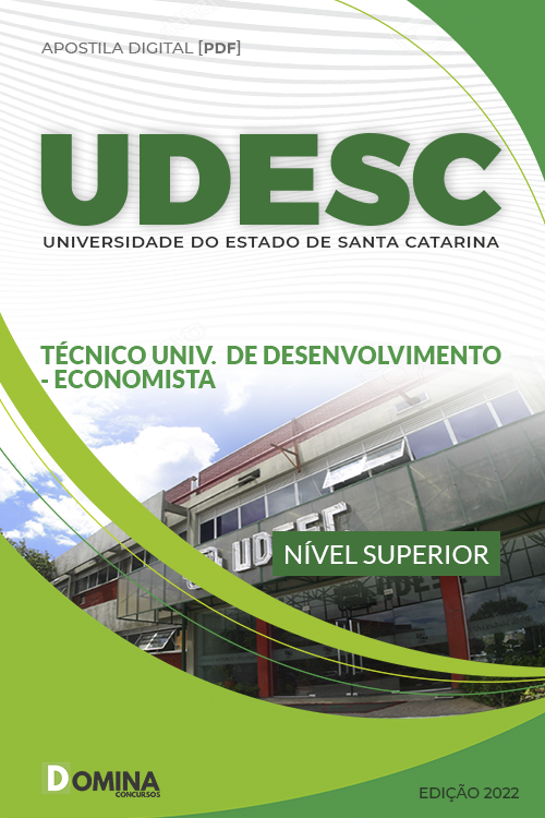Apostila UDESC 2022 Técnico Desenvolvimento Economista