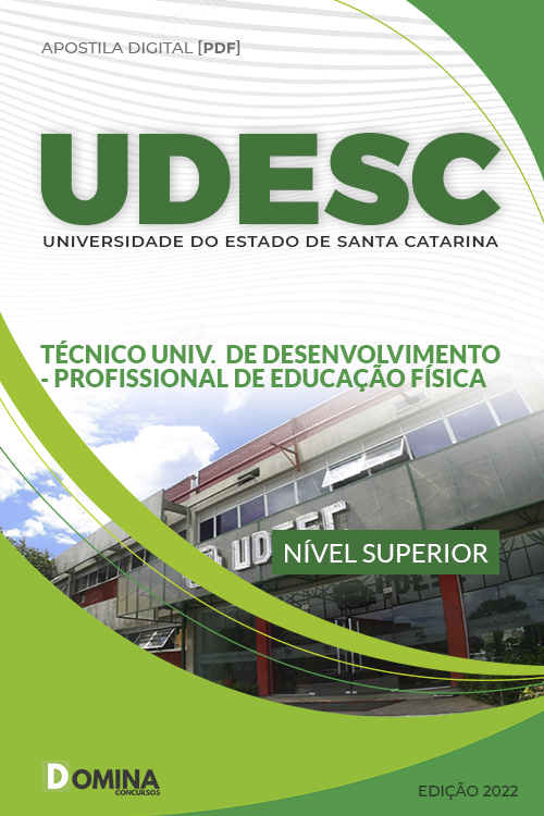 Apostila UDESC 2022 Técnico Desenvolvimento Profissional Ed Física