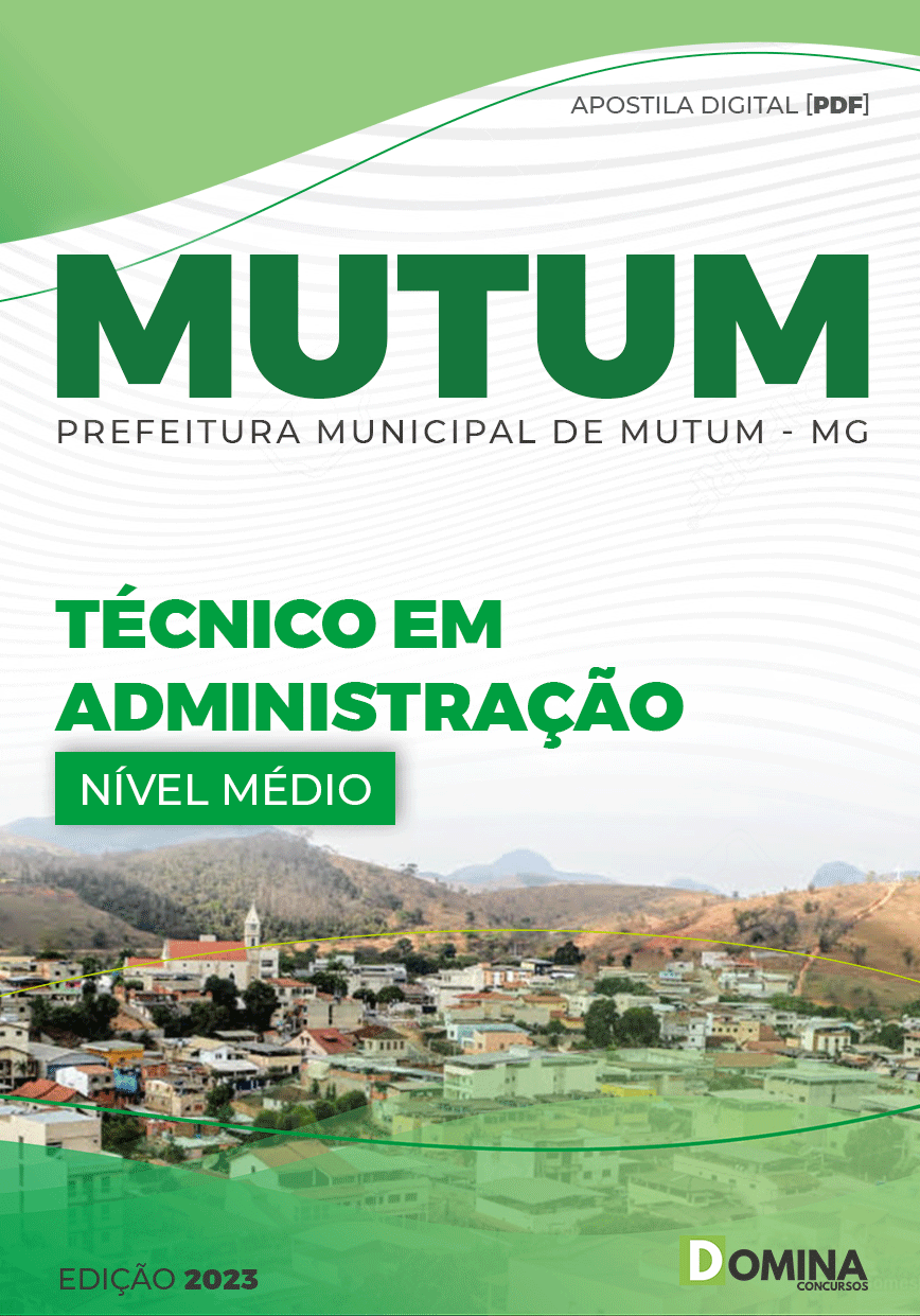 Apostila Pref Mutum MG 2023 Técnico Administração