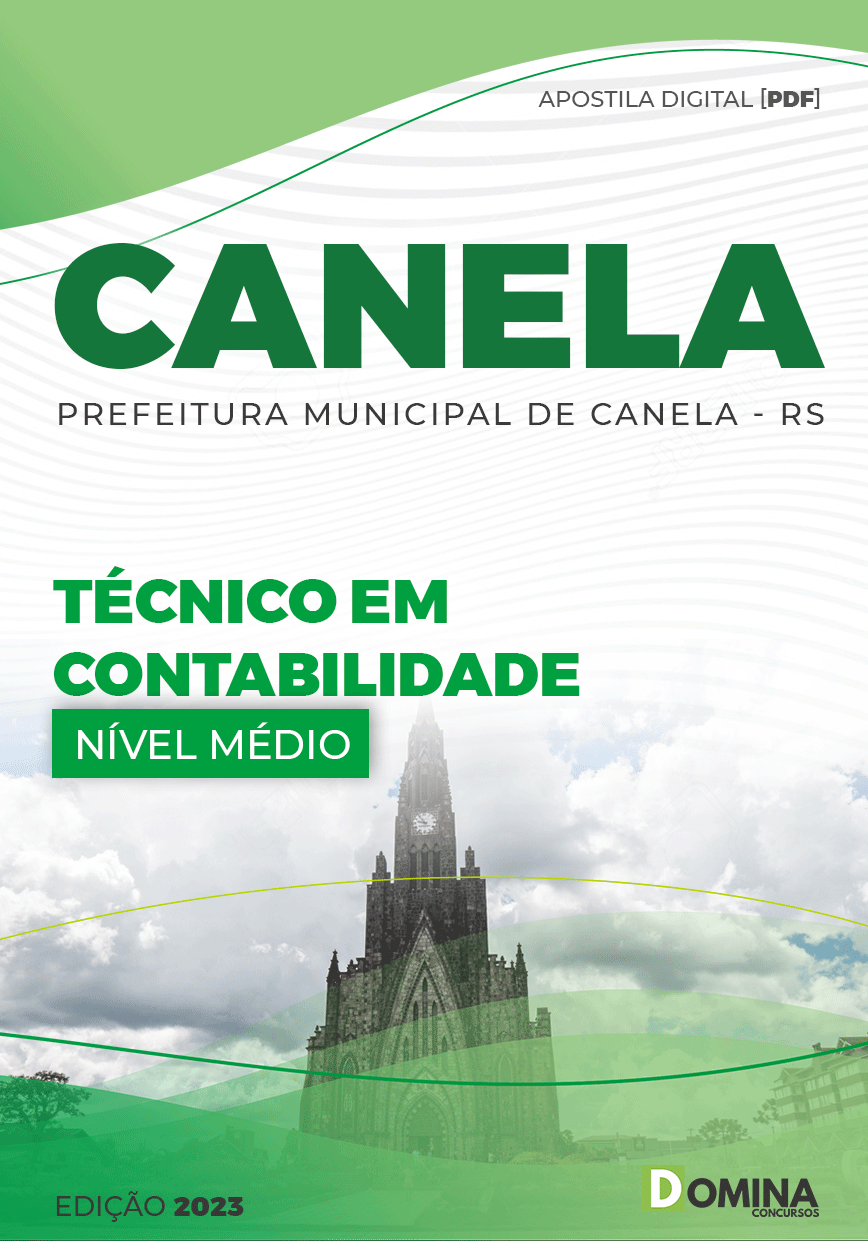 Apostila Digital Pref Canela RS 2023 Técnico Contabilidade