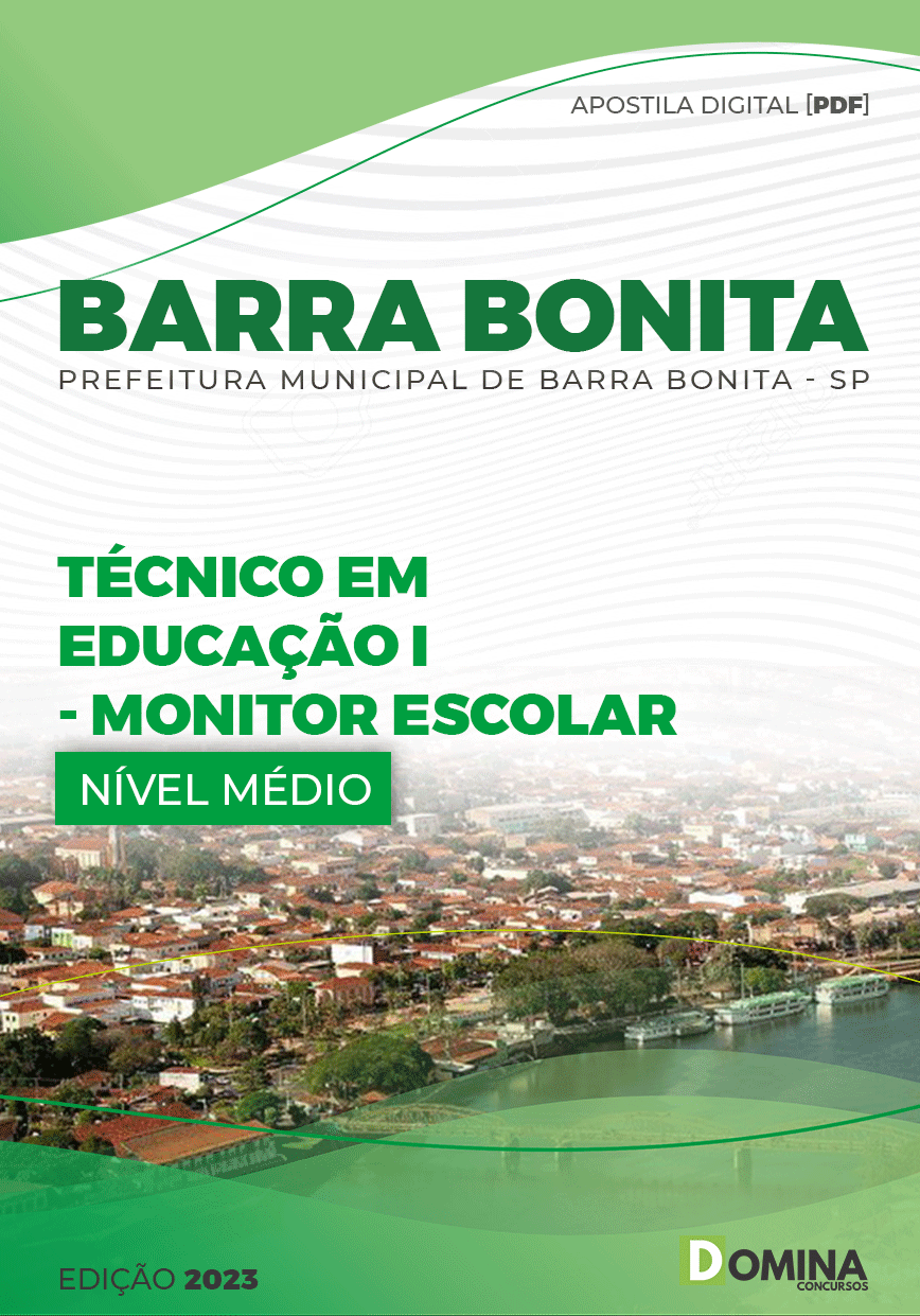 Apostila Pref Barra Bonita SP 2023 Técnico Educação Monitor Escolar