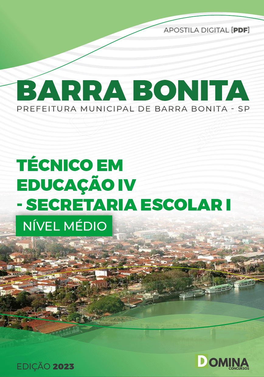 Apostila Pref Barra Bonita SP 2023 Técnico Educação Secretaria Escolar