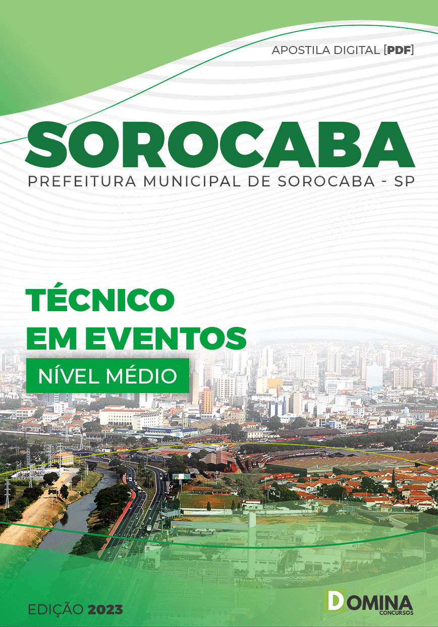 Apostila Digital Pref Sorocaba SP 2023 Técnico Eventos