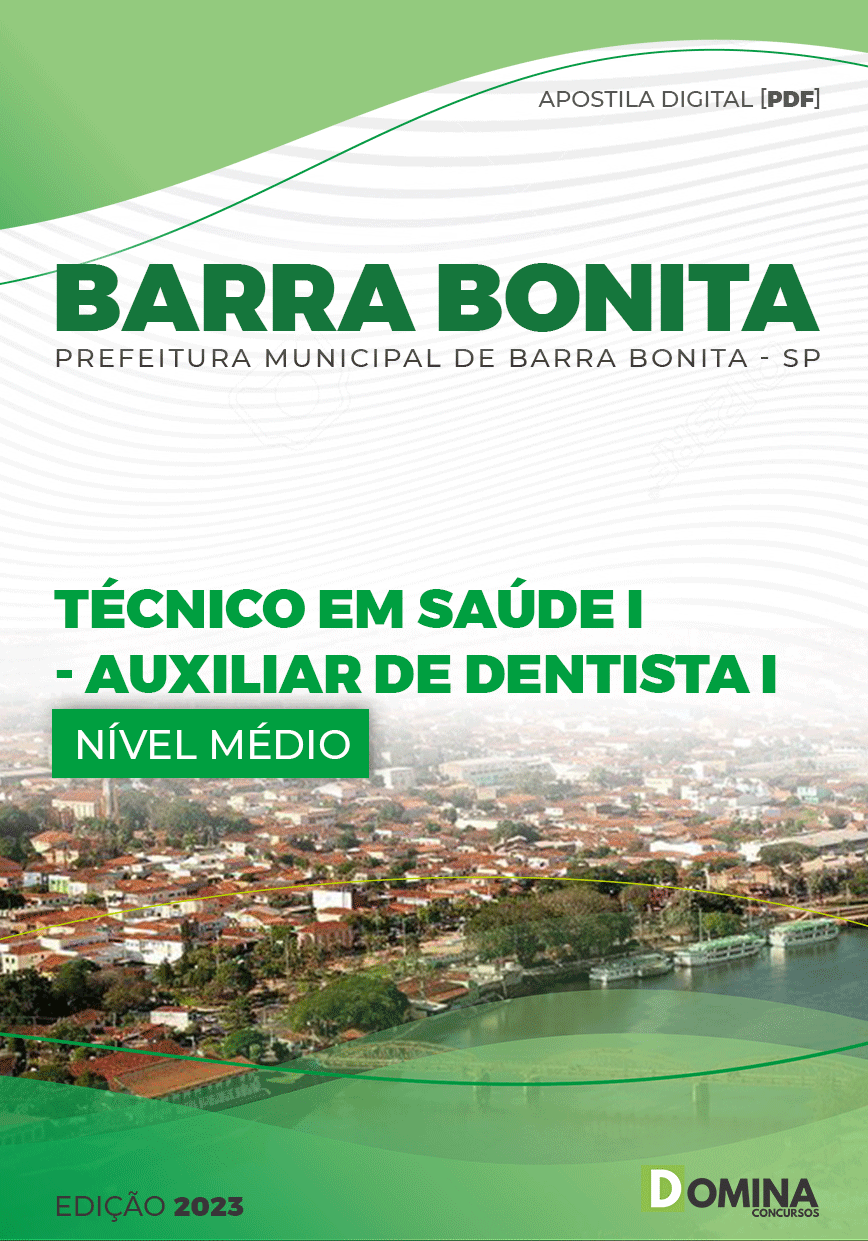 Apostila Pref Barra Bonita SP 2023 Técnico Saúde Auxiliar Dentista