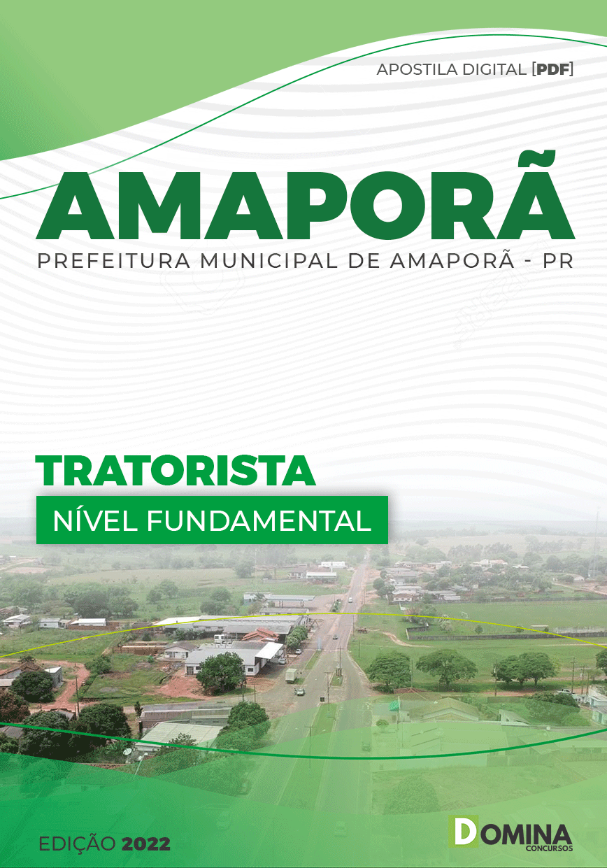 Apostila Concurso Pref Amaporã PR 2022 Tratorista