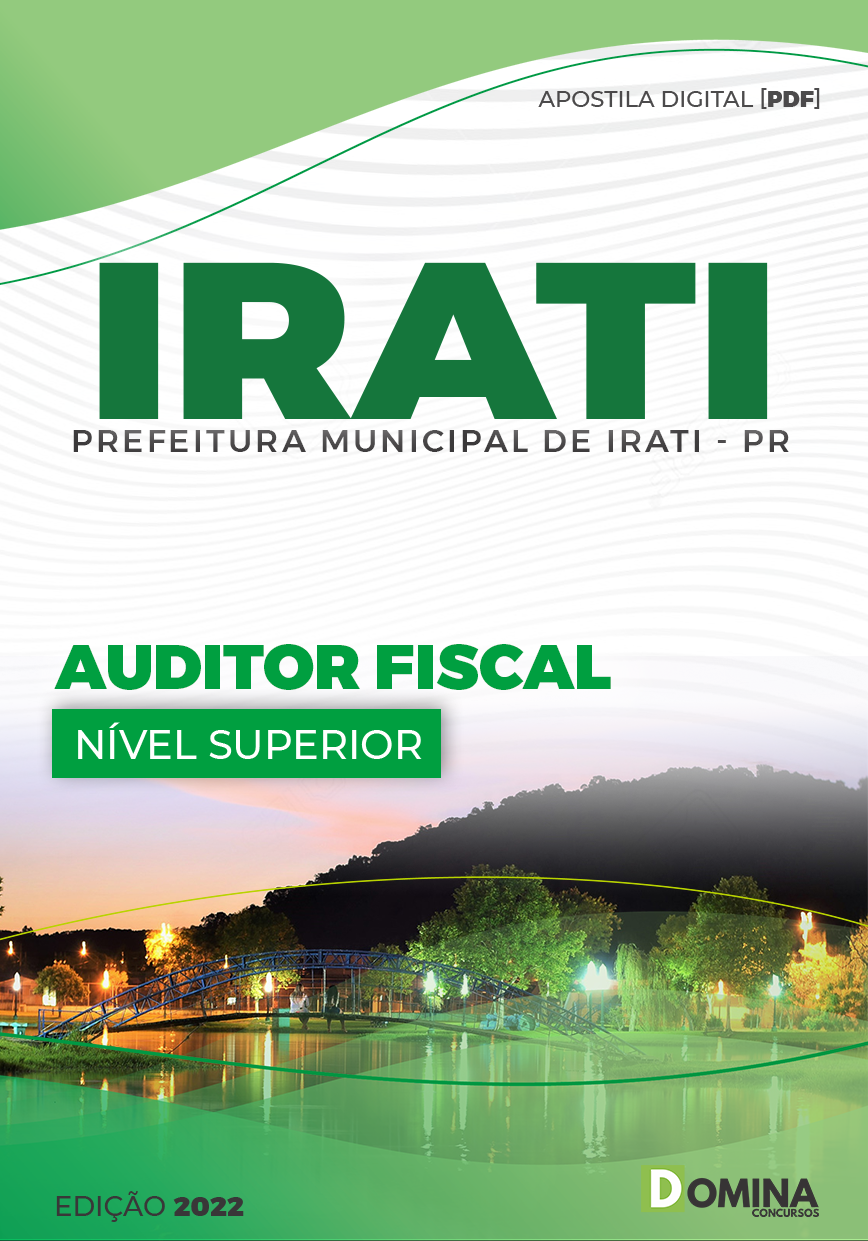 Apostila Digital Concurso Pref Irati PR 2022 Auditor Fiscal