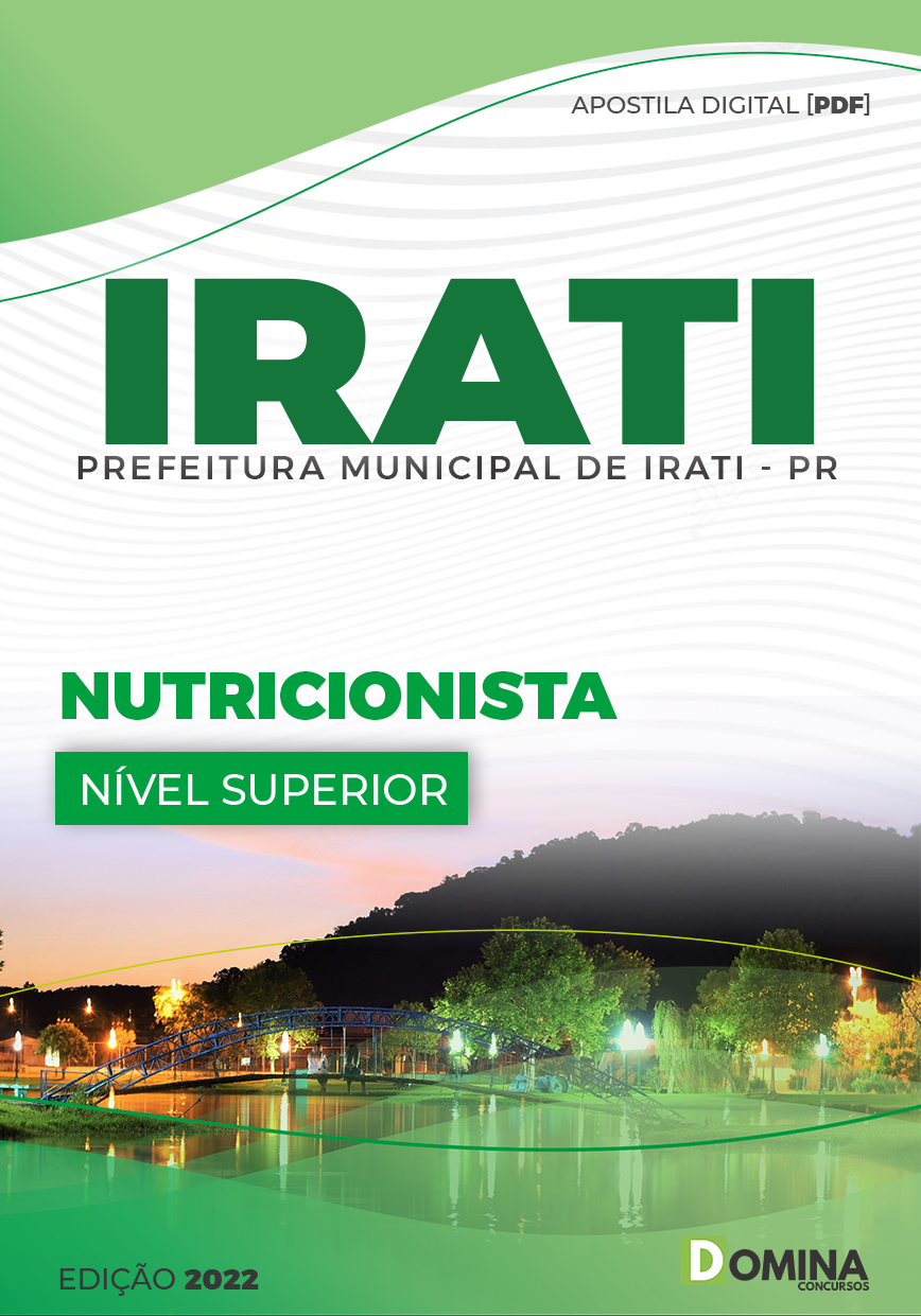 Apostila Digital Concurso Pref Irati PR 2022 Nutricionista