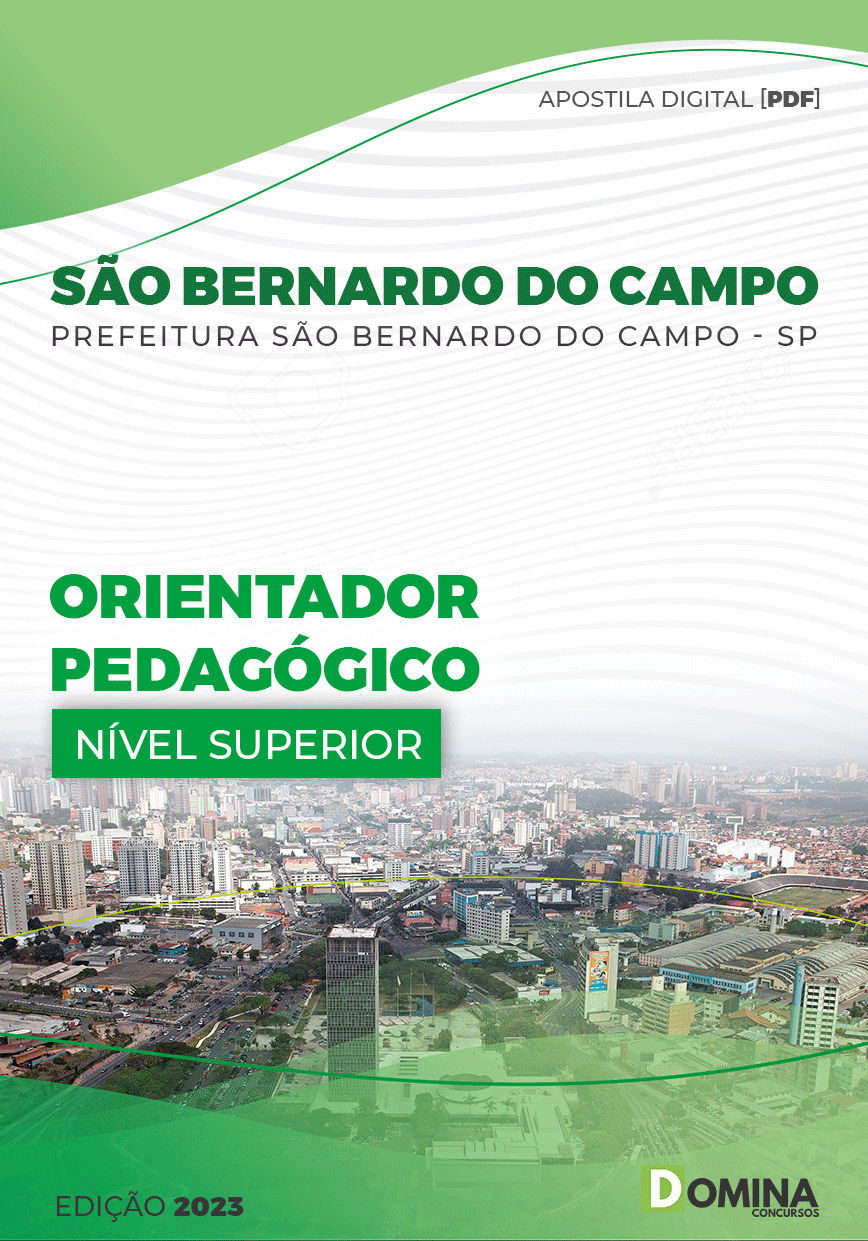 Apostila Pref São Bernardo Campo SP 2022 Orientador Pedagógico