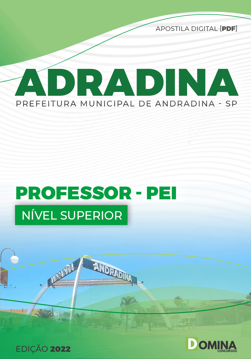 Apostila Digital Pref Andradina SP 2022 Professor PEI