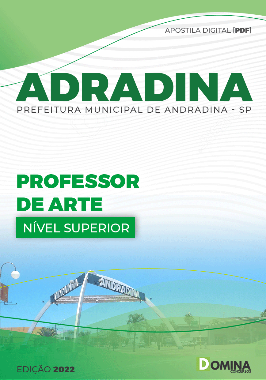 Apostila Digital Pref Andradina SP 2022 Professor Artes