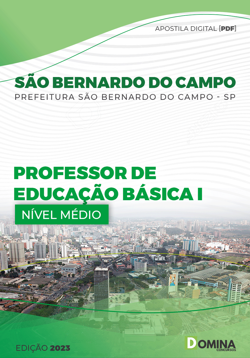 Apostila Pref São Bernardo Campo SP 2022 Professor I Educ Básica