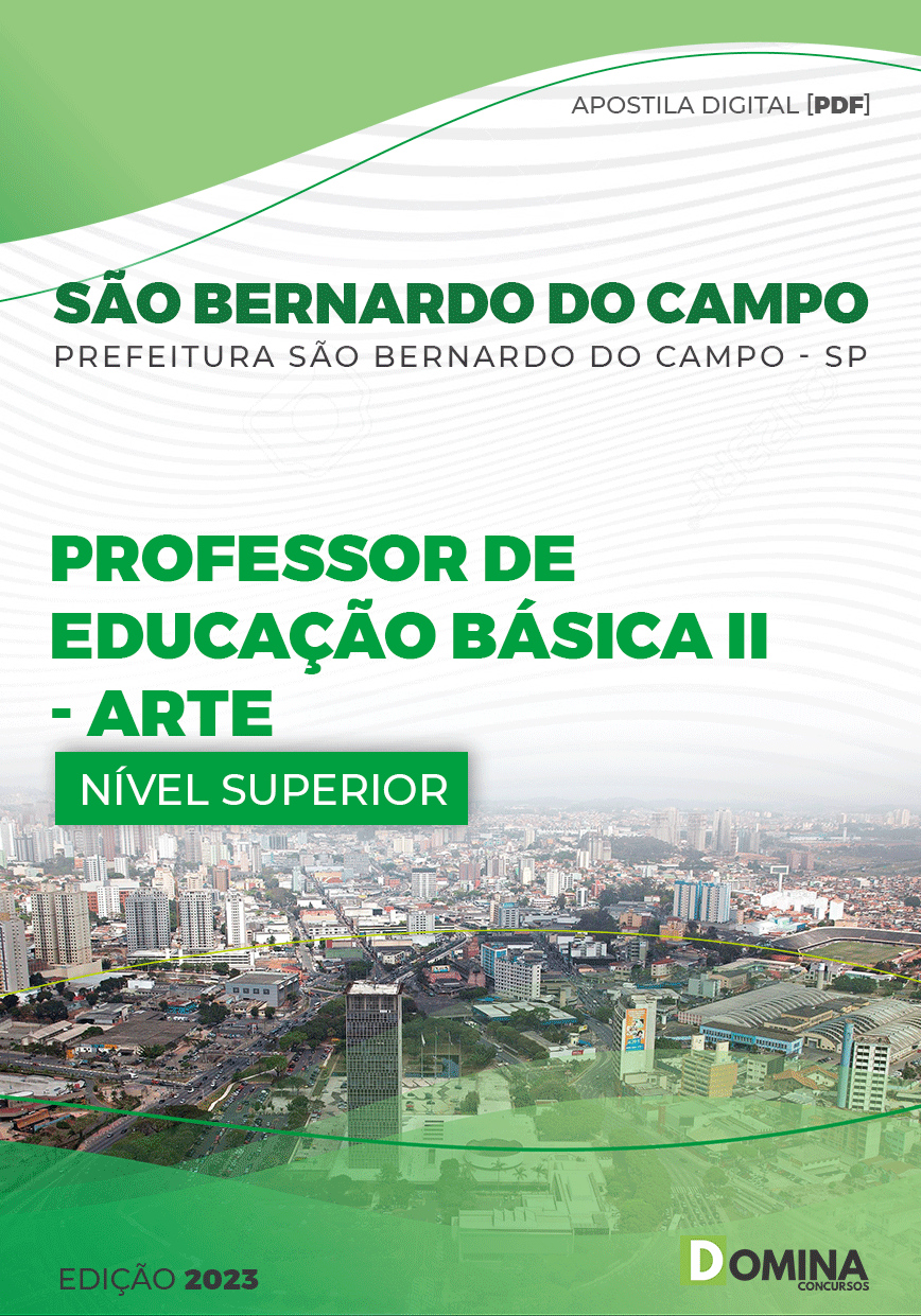 Apostila Pref São Bernardo Campo SP 2022 Professor II Arte