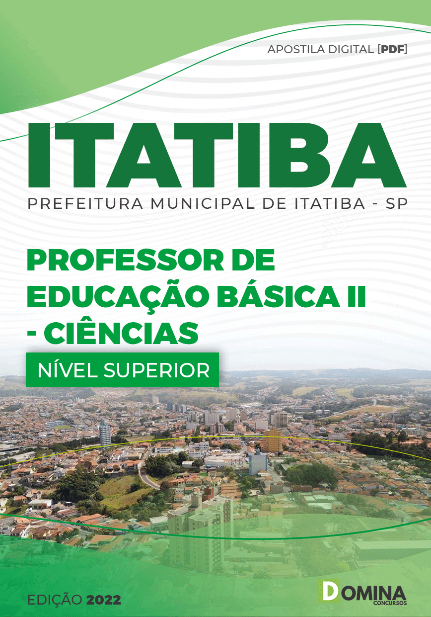 Apostila Pref Itatiba SP 2022 Professor Educação Básica II Ciências