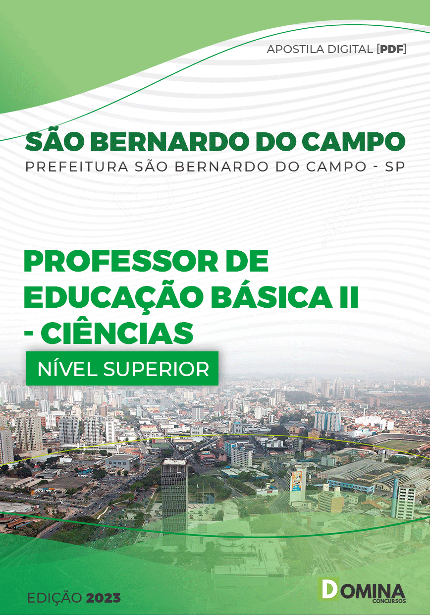 Apostila Pref São Bernardo Campo SP 2022 Professor II Ciências