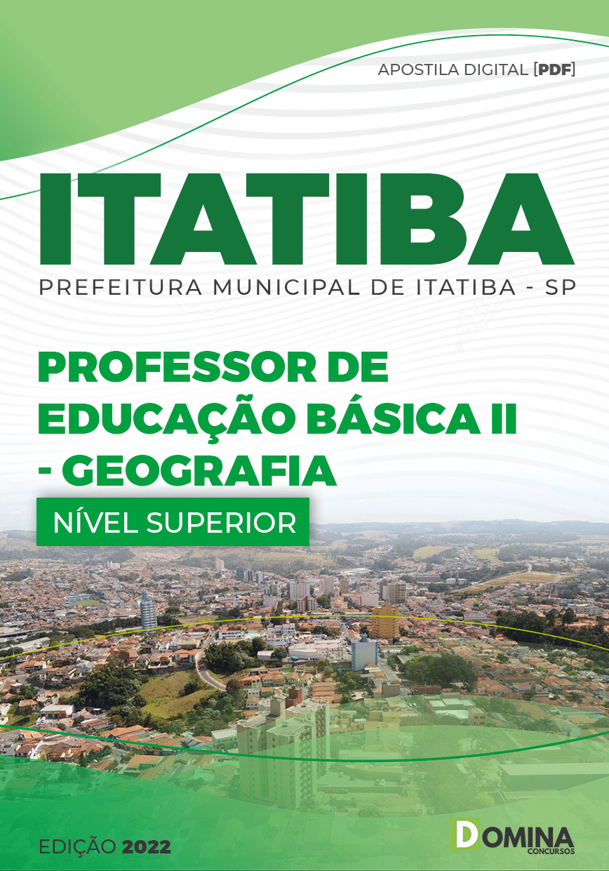 Apostila Pref Itatiba SP 2022 Professor Educação Básica II Geografia