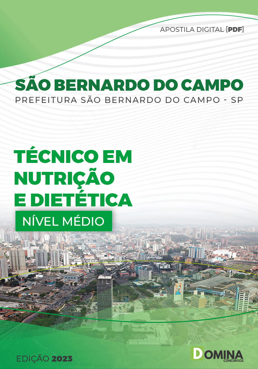Apostila Pref São Bernardo Campo SP 2022 Técnico Nutrição Dietética